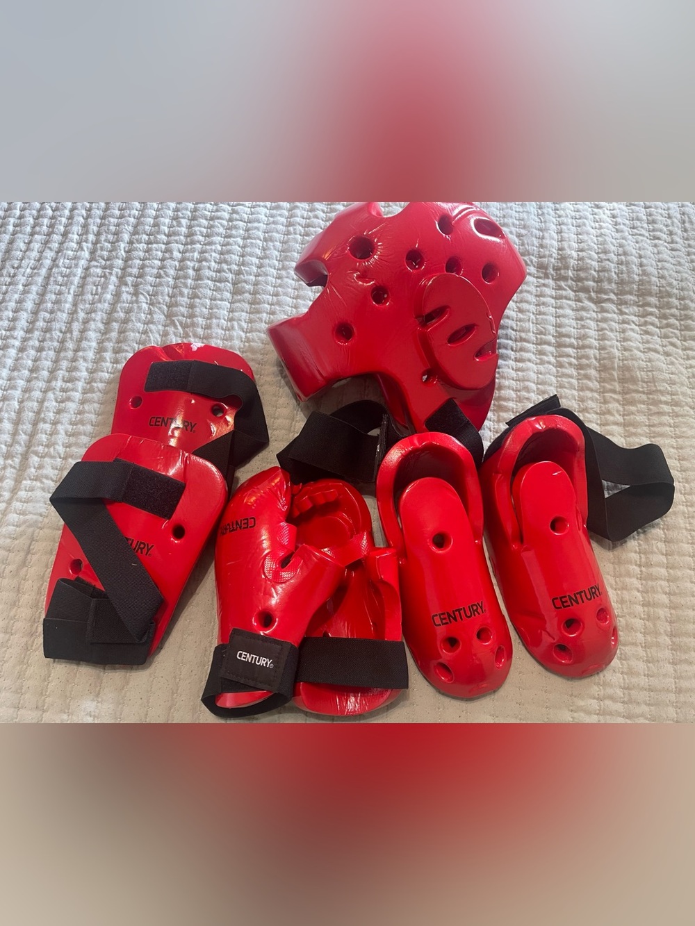 Century Youth protective gear set Red & Black